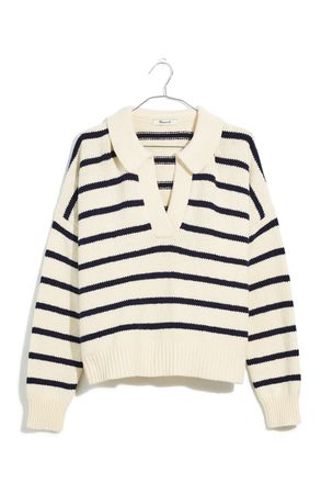 Madewell Dedham Stripe Polo Sweater | Nordstrom