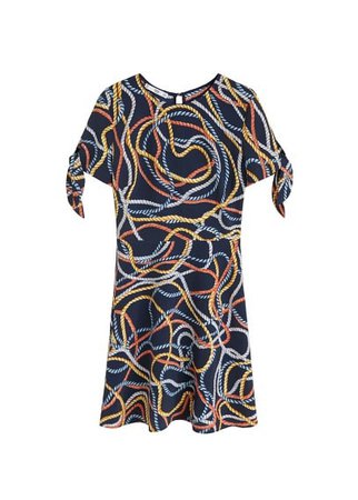 MANGO Scarf-print long dress