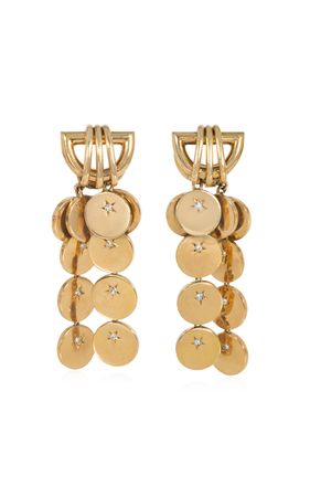 Boucheron Retro 18k Rose Gold Diamond Disc Earrings By Kentshire | Moda Operandi