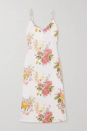 Reformation | Boston floral-print crepe midi dress | NET-A-PORTER.COM