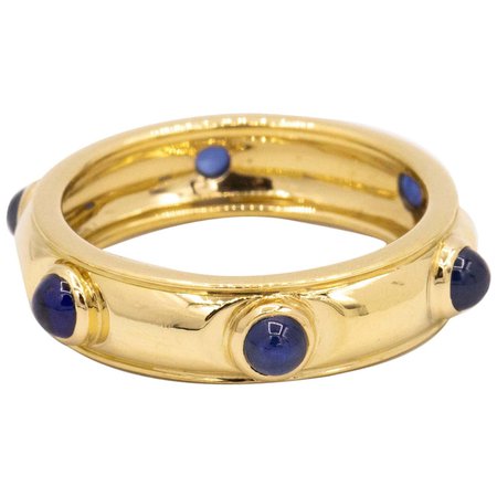 Tiffany and Co. Cabochon Sapphire Ring For Sale at 1stDibs