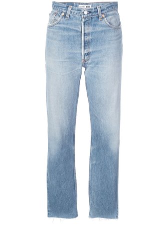 Re/Done Blekta Jeans Med Smal Passform - Farfetch