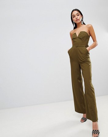 ASOS | ASOS DESIGN Jumpsuit With Structured Bodice And Wide Leg
