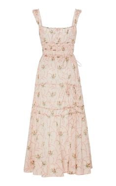 Brock Collection Prisca Floral Cotton Midi Dress
