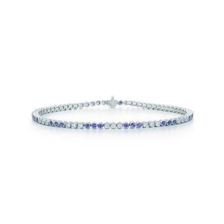 Tiffany Jazz® bracelet in platinum with diamonds and sapphires. | Tiffany & Co.