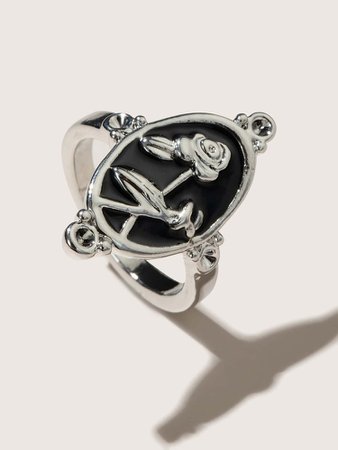 Metal Oval Rose Ring | SHEIN USA