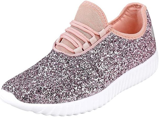 Amazon.com | Forever Link Women's REMY-18 Glitter Fashion Sneakers | Fashion Sneakers