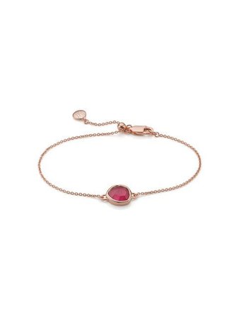Monica Vinader RP Siren Pink Quartz Gemstone Bracelet