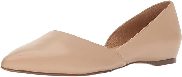 Amazon.com | Naturalizer Womens Samantha Comfortable Pointed Toe D'Orsay Slip On Ballet Flat,Taupe Beige Leather,12 M US | Flats