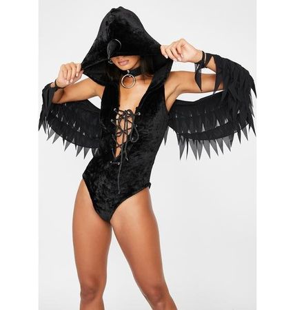 Halloween Crow Raven TV Show Reference Costume Wings