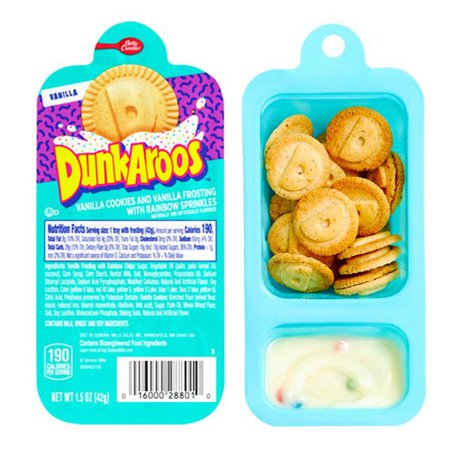 Dunkaroos Vanilla Cookies and Vanilla Frosting, w/ Rainbow Sprinkles – Snackmoon