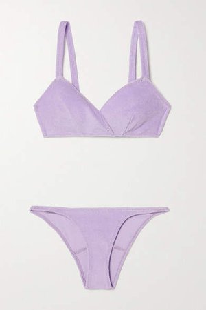Yasmin Cotton-blend Terry Bikini - Lavender