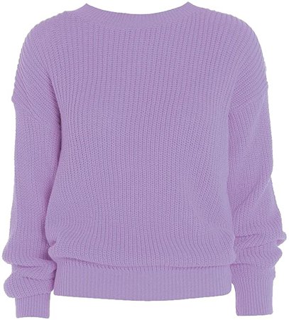 Purl Women's Oversized Baggy Chunky Knitted Jumper Pullover at Amazon Women’s Clothing store