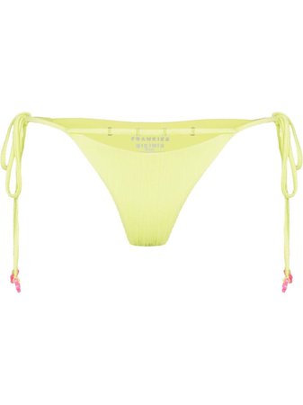 Frankies Bikinis Kiera Plisse side-tie Bikini Bottoms - Farfetch