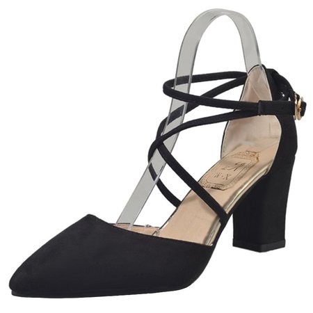 Anjay Lace Up Block Heel Pumps | YesStyle