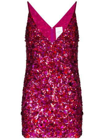 Ashish pink sequin-embellished mini dress for women | D0152 at Farfetch.com