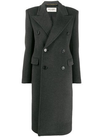 Saint Laurent, Collared Double Breasted Coat