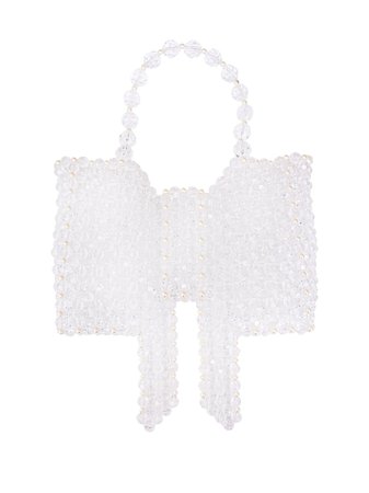 [SWINGSET] Seasonless Ribbon Beads Bag (Clear) – SellerWork