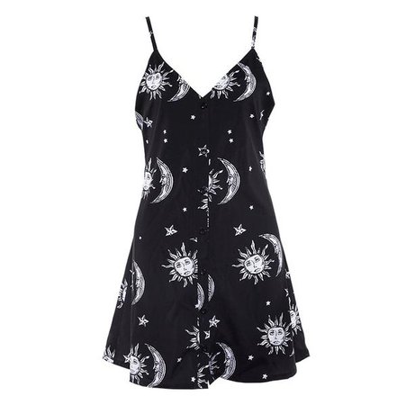 Sun and moon mini dress
