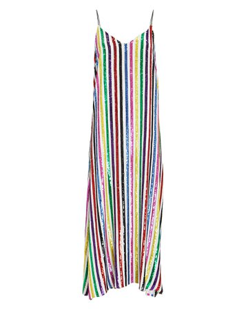 Rainbow Sequin Midi Dress