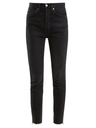 Frayed-hem high-rise skinny jeans | Re/Done Originals | MATCHESFASHION.COM
