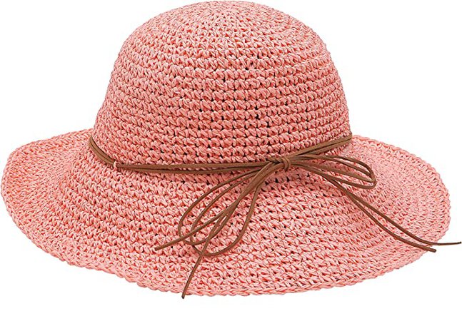 Urban CoCo Women's Wide Brim Caps Foldable Summer Beach Sun Straw Hats (hot Pink) at Amazon Women’s Clothing store