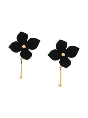 fabric flower earrings