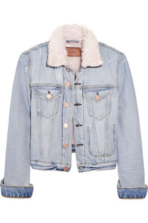 Denim Jacket with Shearling