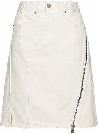 Zip-detailed Denim Skirt