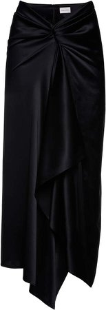 Magda Butrym Nancy Silk-Blend Pareo-Style Skirt Size: 34