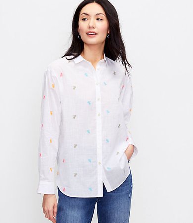 Bicycle Embroidered Relaxed Shirt