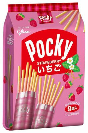 Pocky Glico strawberry Chocolate Sticks Japanese Snack Biscuit 9 Packs | eBay