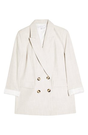 Topshop Saturday Double Breasted Blazer white