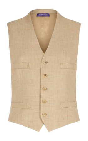 Jaiden Silk-Linen Vest By Ralph Lauren | Moda Operandi