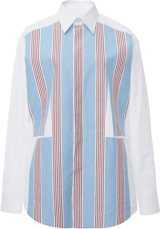 Striped Cotton Long Sleeved Shirt