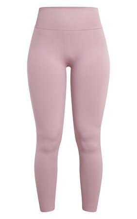 Dusty Pink Basic Seamless High Waist Gym Leggings | PrettyLittleThing