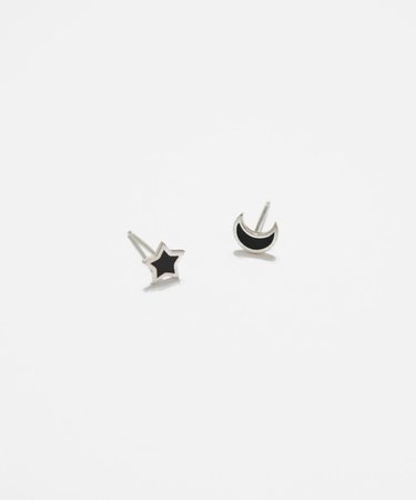 Moon and Star Streling Silver Earings
