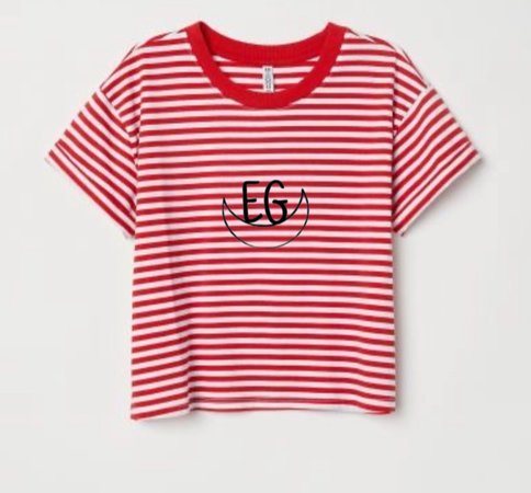 La Rouge World Tour Official Merch White and Red Striped Logo T-shirt