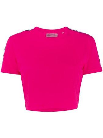 Chiara Ferragni Logomania Stripe Cropped T-Shirt Ss20 | Farfetch.Com