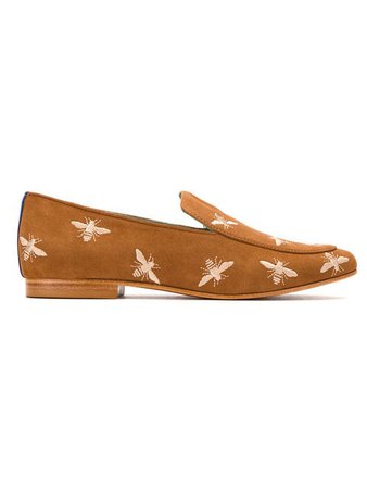 Blue Bird Shoes Suede Embroidered Loafers