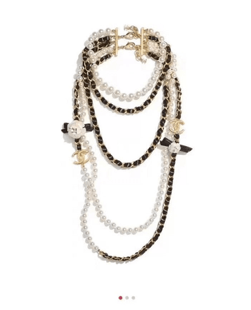 Chanel - long logo necklace
