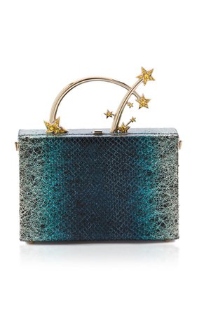 Marion Python Box Clutch by MING RAY