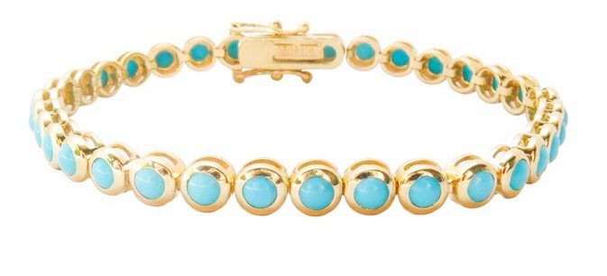 turquoise bezel tennis bracelet