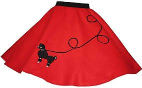 poodle skirt red