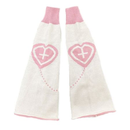 Y2K Lolita Girl Leg Warmer Japanese JK Uniform Pink Heart Cross Stockings Women Punk Harajuku Long Cable Boot Cover Flared Socks| | - AliExpress