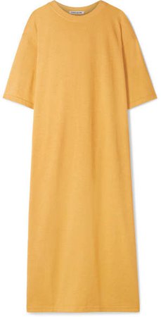 Crawford Oversized Cotton-blend Terry Midi Dress - Marigold