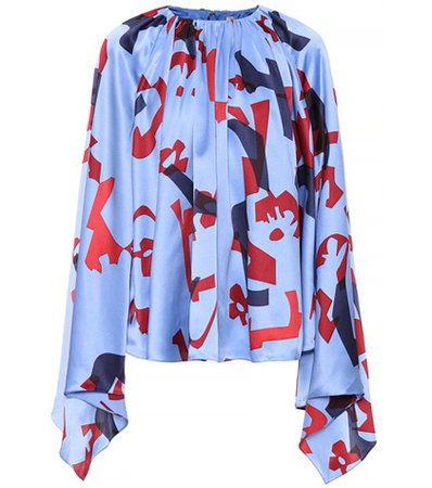 Giana printed silk blouse