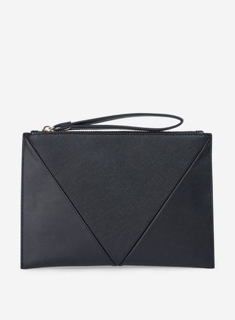 Black Panel Wristlet Clutch Bag | Dorothy Perkins
