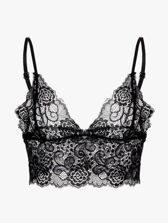 Lace See-through Bralet With No Falsies