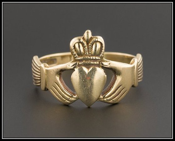14k Gold Claddagh Ring 14k Gold Ring Irish Wedding Ring | Etsy
